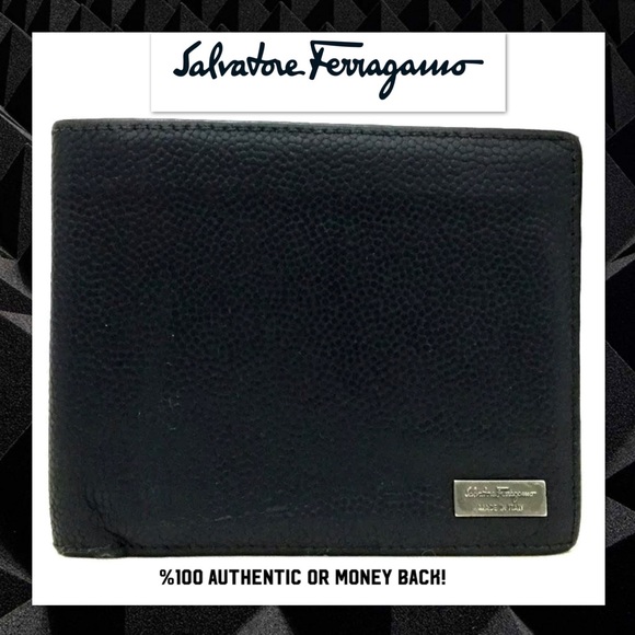 Salvatore Ferragamo Other - Salvatore Ferragamo NavyBlue Leather Bifold Wallet